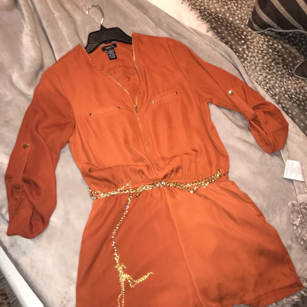 Burnt orange romper